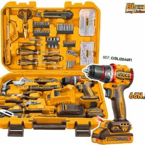 Conjunto 166 pcs + Pack Aparafusadora Impa, 20V 66NM (Superpacks Ingco) - HKTHP41662E